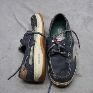 Sebago Mens 8.5M Boat Shoes Blue Docksides Leather Mesh Nautical Casual Loafers
